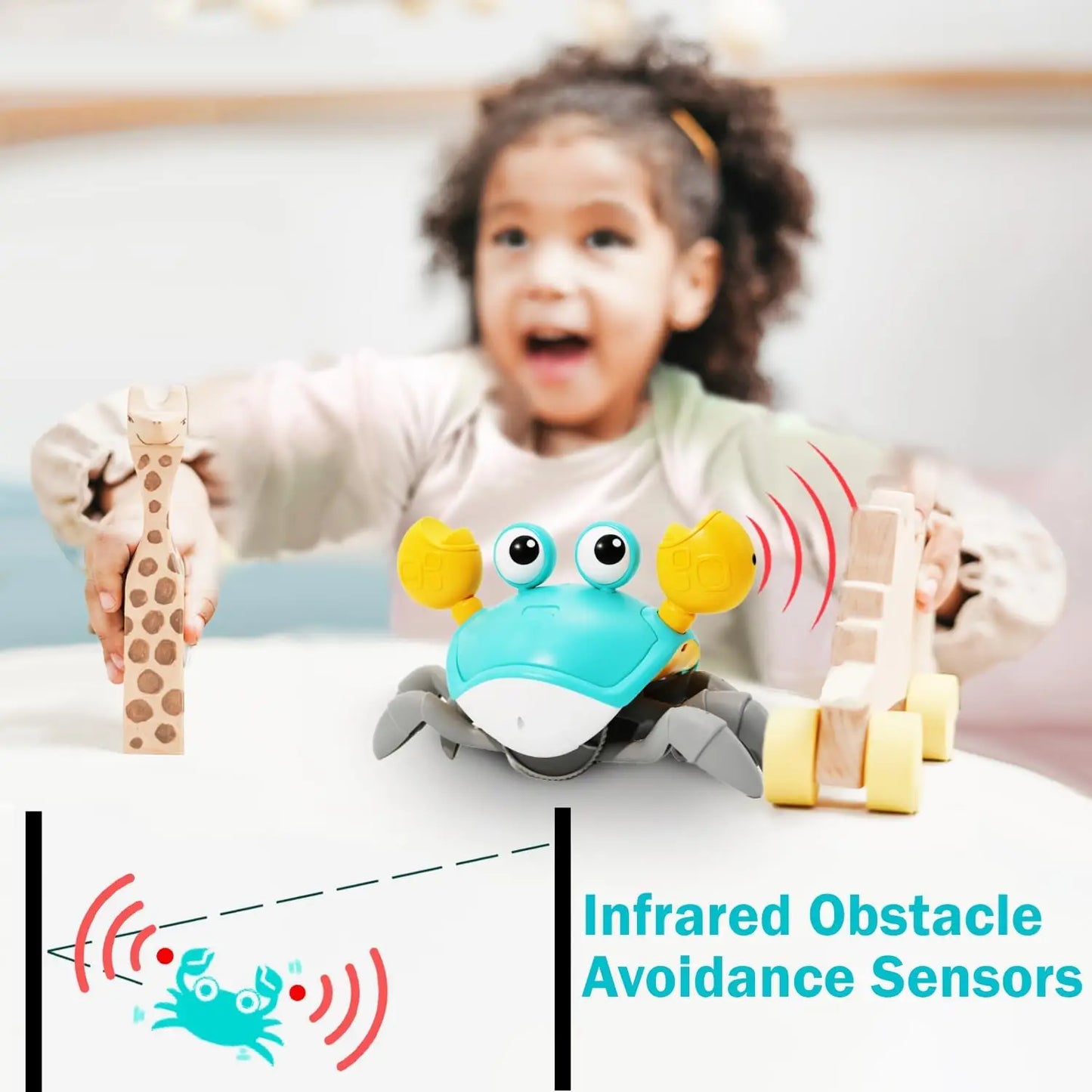 Musical escaping crab "Crawling Baby Walker Crab"