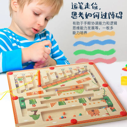Magnetic Wooden Puzzle Game – Smart Fun for Growing Minds