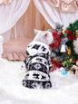 1pc Pet Christmas Reindeer Graphic Pajamas Hooded Jumpsuit For Puppy, Toy And Small Dog